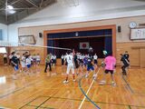 校長先生　レシーブ！